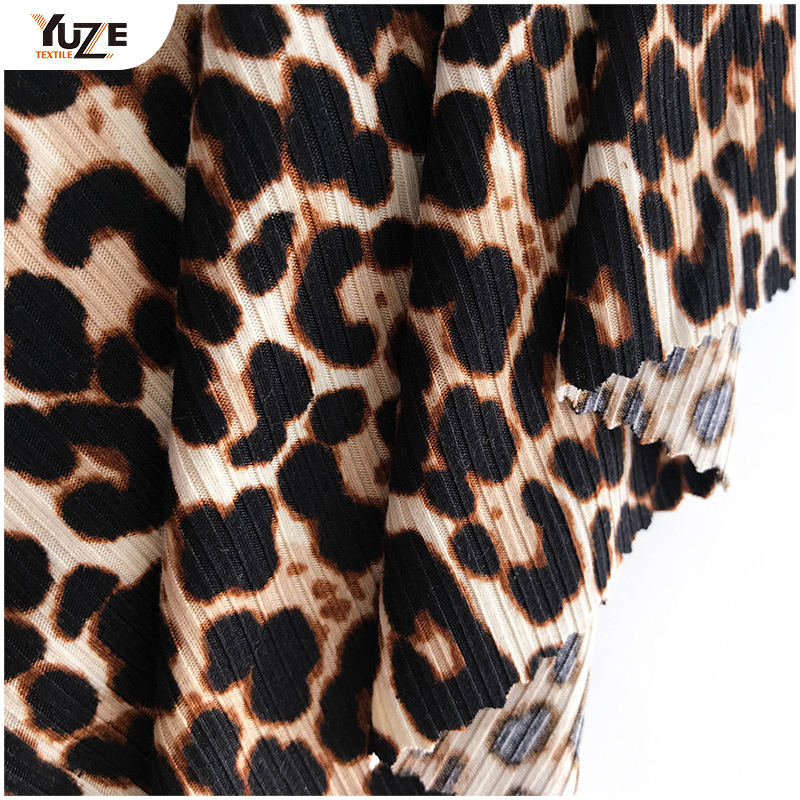 YZK-010055 DTY 3 * 2 Rib Imprimé de pinceau à 2 côtes