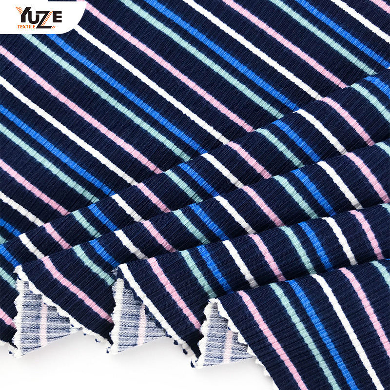 YZK-010055-5 DTY 3 * 2 RIB 2 côte imprimé de pinceau côté