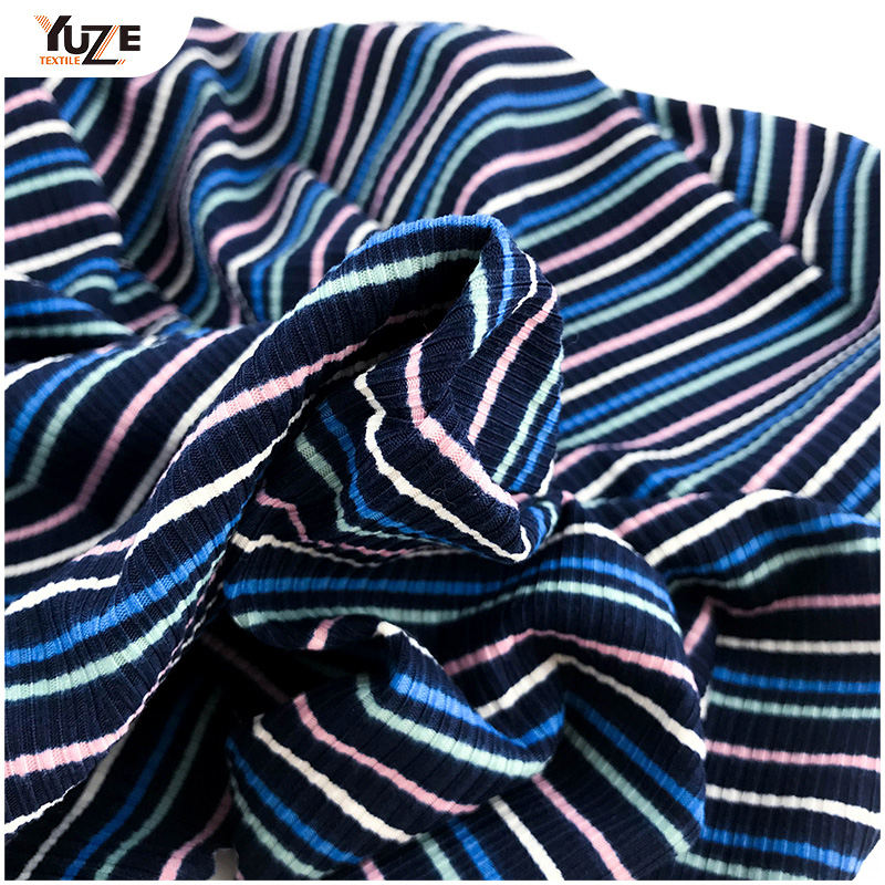 YZK-010055-5 DTY 3 * 2 RIB 2 côte imprimé de pinceau côté