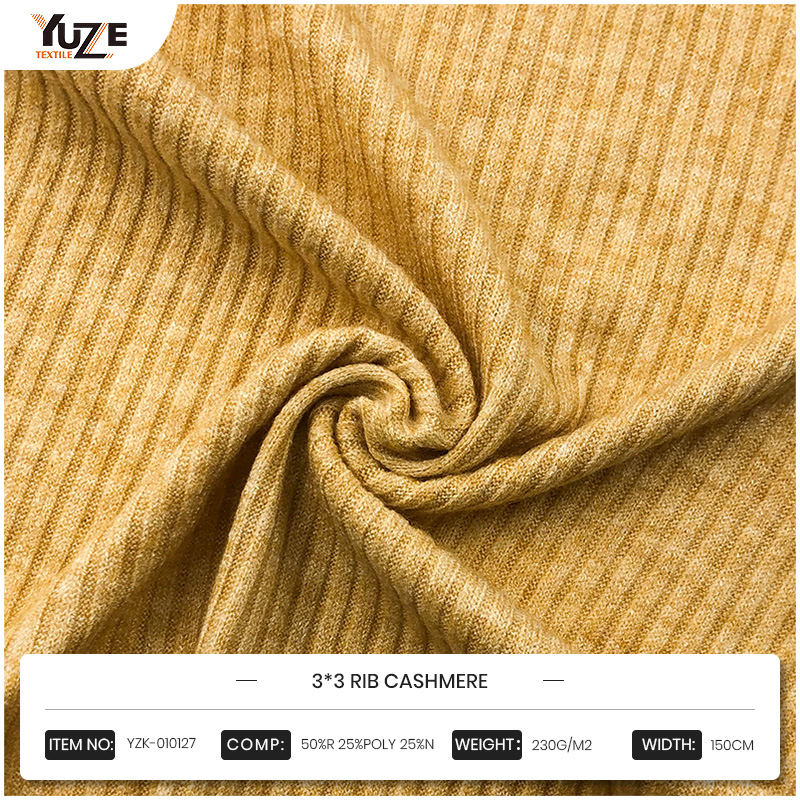 YZK-010127 3 * 3 Rib Cashmere