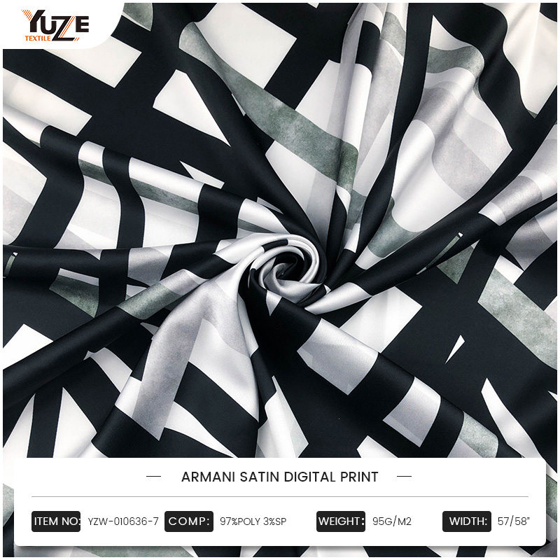 YZW-010636-7 Armani Satin Print numérique