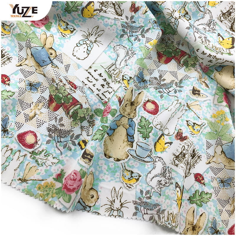 YZW-020612-10 RAYON POPLIN PRINT numérique