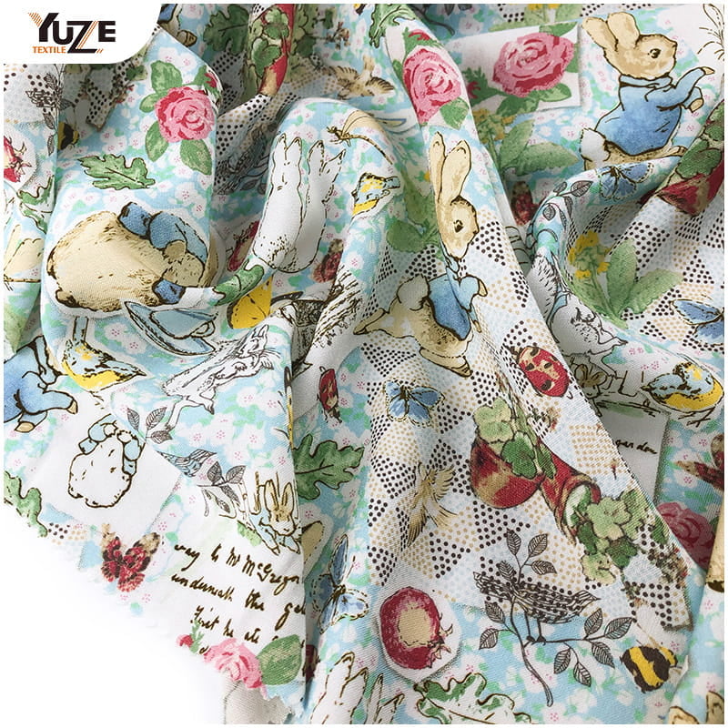YZW-020612-10 RAYON POPLIN PRINT numérique