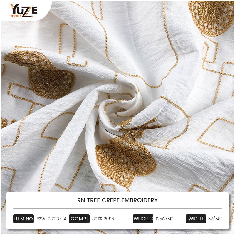 YZW-030137-4 RN Tree Crepe broderie