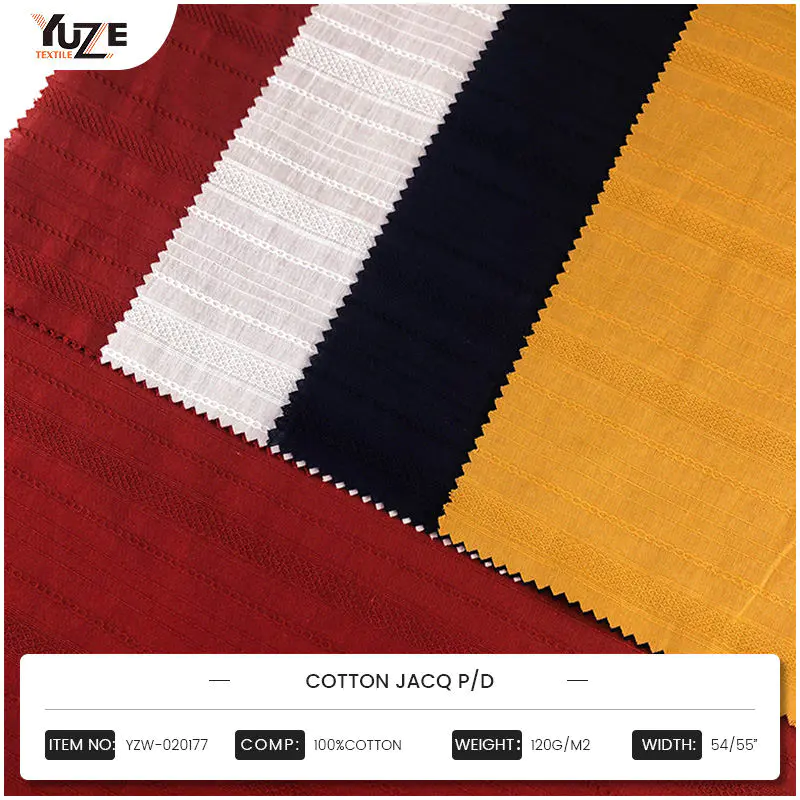 YZW-020177 Cotton Jacq PD Jacquard Technology: La fusion parfaite du tissage et de l'art